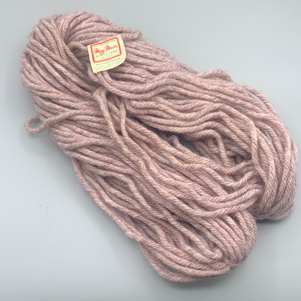 Vintage Mary Maxim Northland Wool 4 ply Due Lot 48 Approximately 4 oz.